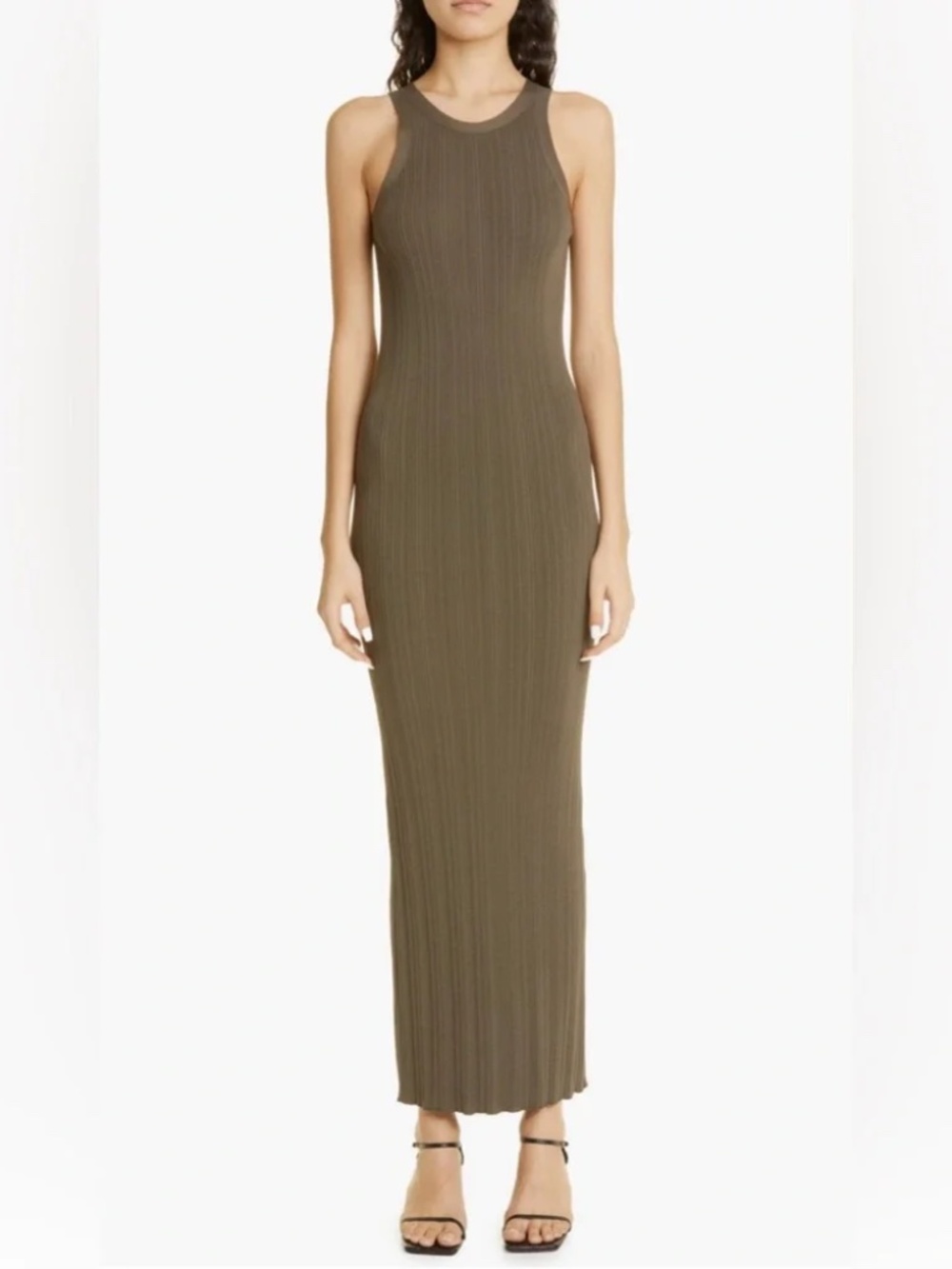 Toteme, Rib Tank Maxi Dress, Large, Olive, Worn once.